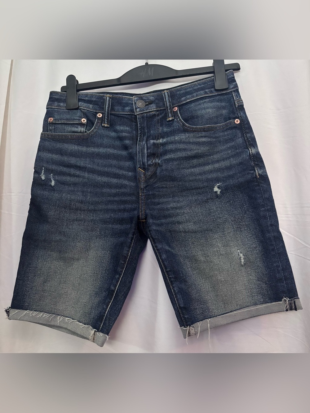 American Eagle AirFlex+ denim shorts Dark Indigo Wash 30 Waist 9 inseam